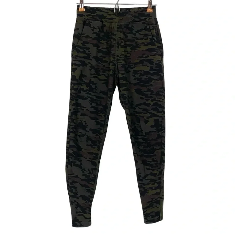 Alphalete Camo Jogger Pants Womens XS Small High Rise Green Camouflage Athletic